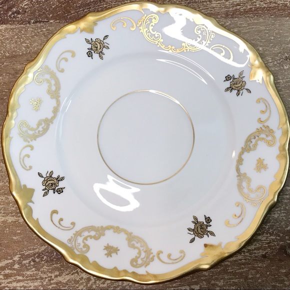 REICHENBACH consommé bouillon teacups white gold - Picture 6 of 13